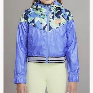 Nike Girls Wind Jacket Printed Waist Length Jacket Size XL